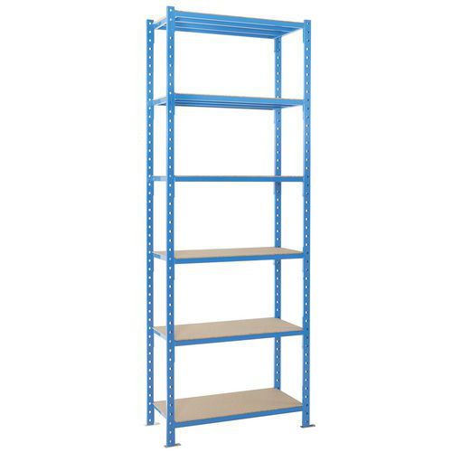 Estante Combi-Plus – prateleira tubular + placa de cobertura em madeira - Manorga