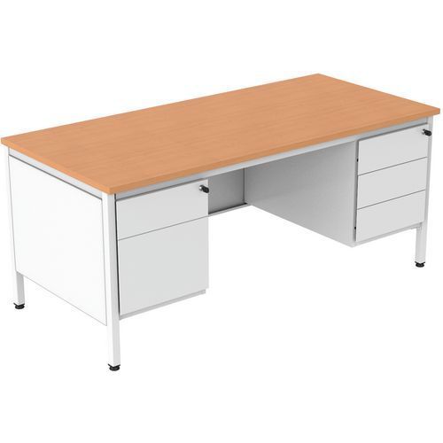 Secretária min. Confort 2 com bloco – 180 cm