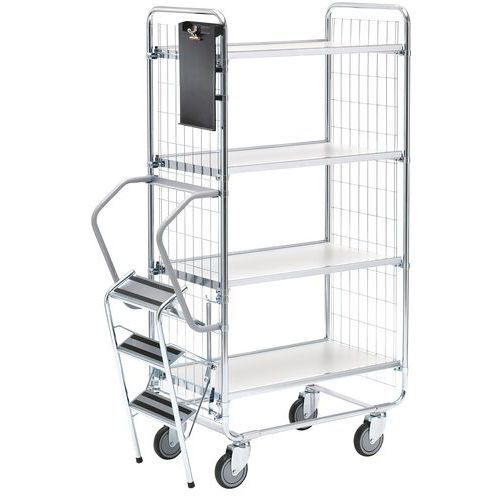 Carro com escada – 4 plataformas – capacidade de 200 kg