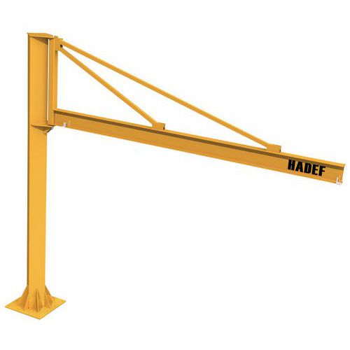Conjunto de grua giratória triangular com diferencial elétrico – capacidade de 250 a 1000 kg – HADEF