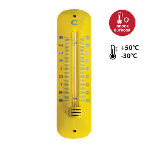 Termómetro para interior/exterior em metal de 20 cm – Velamp