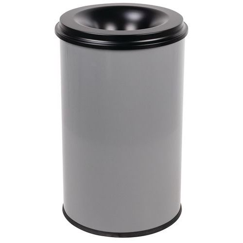Caixote de lixo Manutan Expert – 20 L a 110 L – Preto ou cinza
