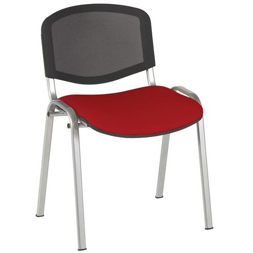 Conjunto de 5 cadeiras Bliz em tecido, espaldar em rede – GMCE