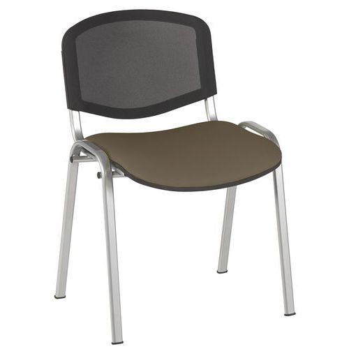 Conjunto de 5 cadeiras Bliz em tecido, espaldar em rede – GMCE