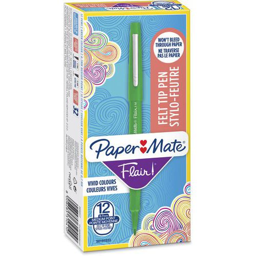 Caixa de 12 canetas de feltro Flair® – Papermate