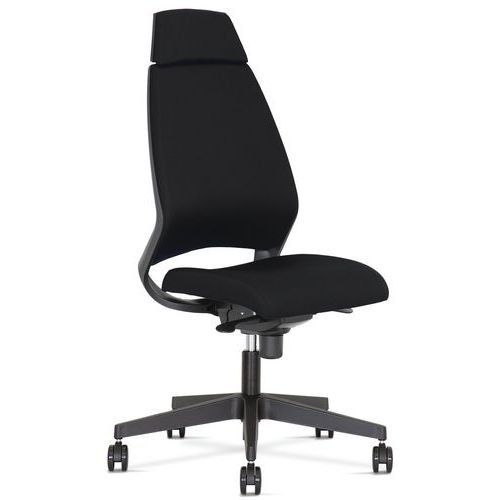 Cadeira de escritório Kenari com espaldar de tecido e sem apoios para os braços – preto – Nowystyl