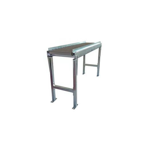 Transportador gravítico com rolos em PVC, pés e guias – Somefi