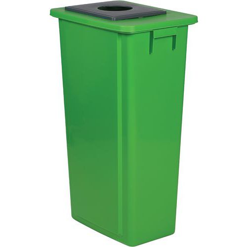 Caixote de lixo de separação seletiva – papel, embalagens e vidro – 80 L – Probbax
