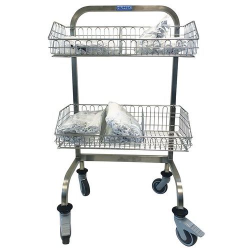 Carro médico em inox com cestos – Com separador