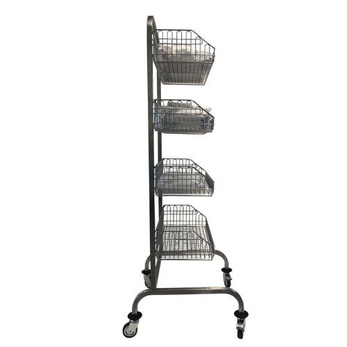 Carro médico em inox com cestos – Com separador