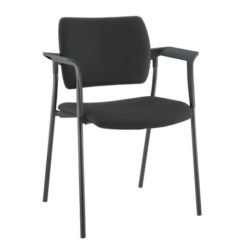 Cadeira com 4 pés fixos e braços de apoio Amets – conjunto de 3 – Sokoa