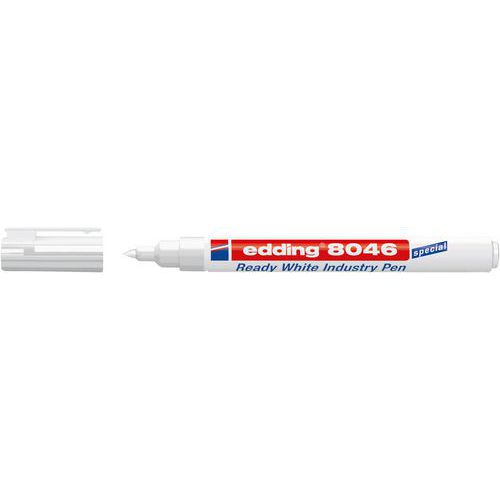 Caneta de feltro de cor branca, industrial pronta a utilizar e- 8046 – Edding Caneta de feltro de cor branca, industrial pronta a utilizar e- 8046 – Edding