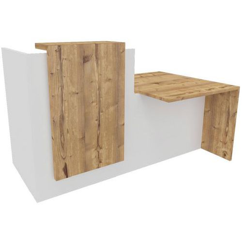 Banco de receção com acesso a PMR – C.180 cm Fifty Fifty – Buronomic