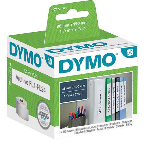 Etiqueta para impressoras de etiquetas Dymo LabelWriter