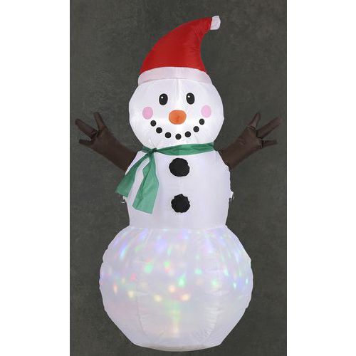 Boneco de neve luminoso LED insuflável