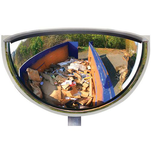 Espelho de vigilância panorâmico 1/4 de esfera