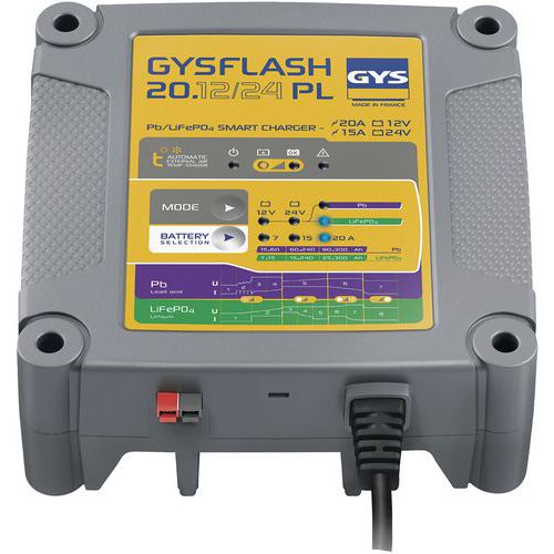 Carregador de bateria – Gysflash 20.12/24 PL – Gys