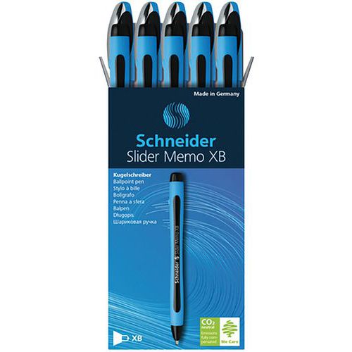 Esferográfica – Memo XB – azul/preto – 10 unid. – Schneider