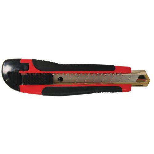 Faca de segurança bimaterial com lâmina de 18 mm – Manutan Faca de segurança bimaterial com lâmina de 18 mm – Manutan