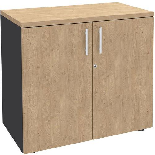 Armário baixo Urban com pega brilhante de 72x80 cm e 1 prateleira – Para montar