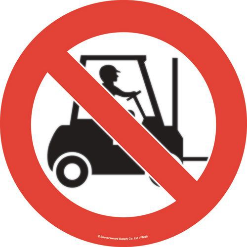 Autocolante redondo para o solo – Proibição