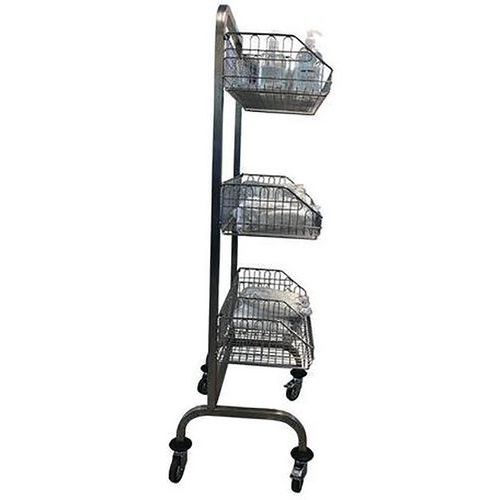 Carro médico em inox com cestos – Com separador