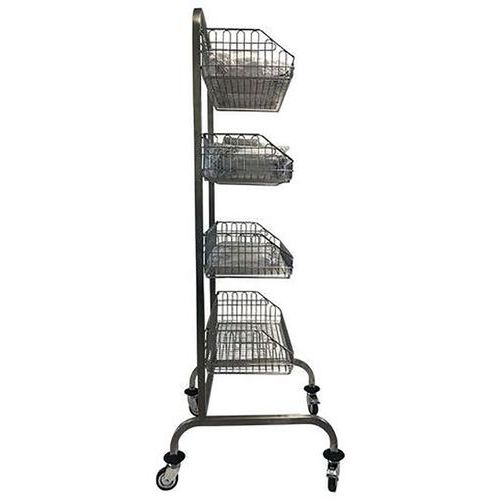 Carro médico em inox com cestos – Com separador