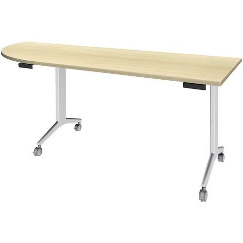 Mesa de canto esquerdo Idora – 200 x 80 cm – Pés brancos Mesa de canto esquerdo Idora – 200 x 80 cm – Pés brancos