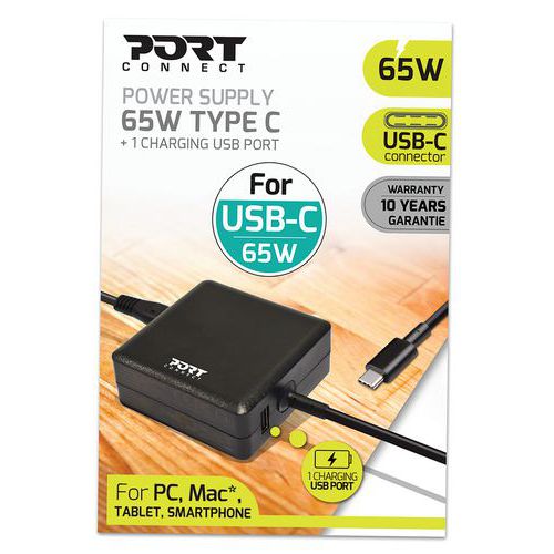 Alimentação por carregador de bateria Tipo C – Port Connect
