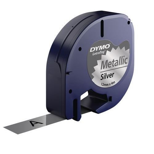 Fita de etiquetas adesivas em metal LetraTag – Dymo test