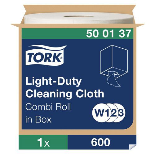 Rolo combinado de panos de limpeza ligeira brancos – Tork Rolo combinado de panos de limpeza ligeira brancos – Tork