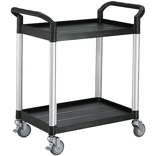 Carro 250 kg de polipropileno com 2 plataformas 680 x 450 mm – Stockman