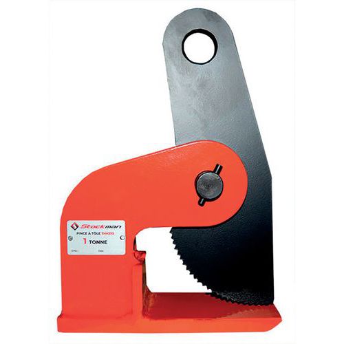 Pinça para chapa com grande estabilidade, com preensão horizontal baixa 500 kg – Stockman