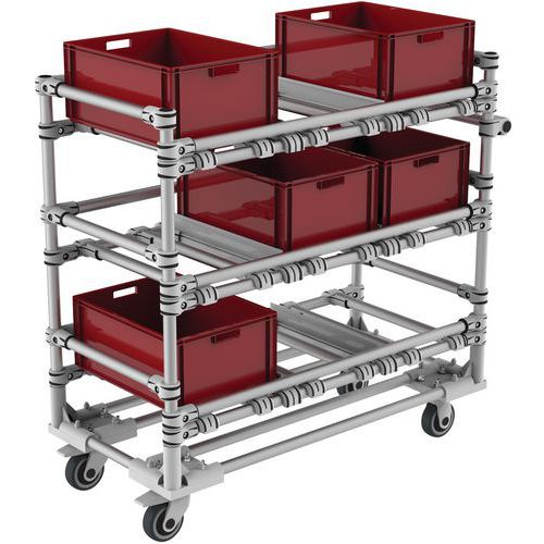 Carro modular em alumínio para caixas – 350 kg – Trilogiq