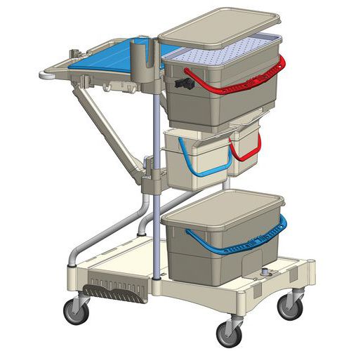 Carro de higiene básico Brix PT01 e pré-impregnação – ICA Carro de higiene básico Brix PT01 e pré-impregnação – ICA