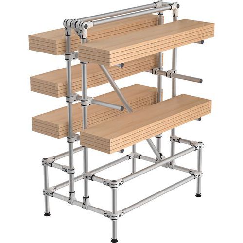 Mini Rack Cantilever fixo – carga 350 kg por nível – Trilogiq