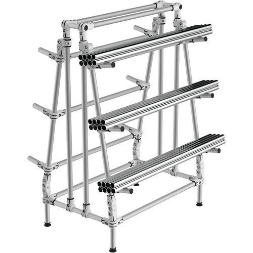 Mini-rack Cantilever fixo – base triangular – carga de 150 kg por nível – Trilogiq