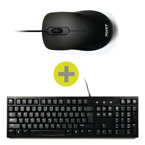 Pack de teclado/rato com fios – Port Connect