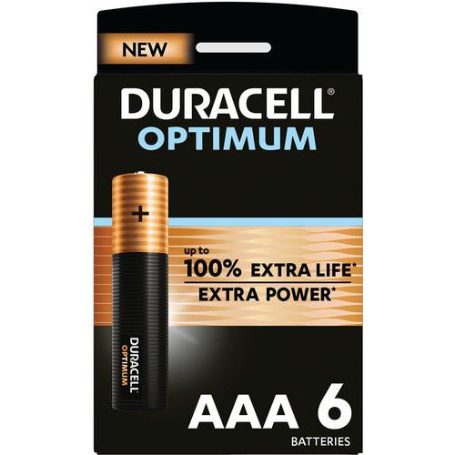 Pilha alcalina Optimum AAA – 6 unidades – Duracell