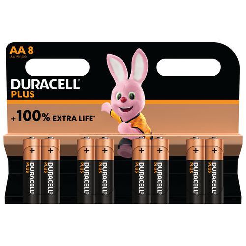 Pilha alcalina AA Plus 100% – 4, 8 ou 12 unidades – Duracell