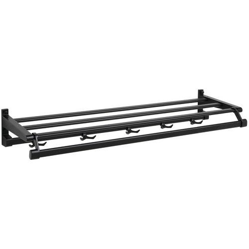 Suporte de cabides de parede Gardelux 1 – ganchos, porta-cabides e plataforma  - Gardelux