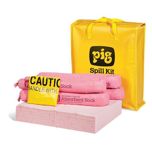 Kit de absorventes portátil para líquidos agressivos – New Pig
