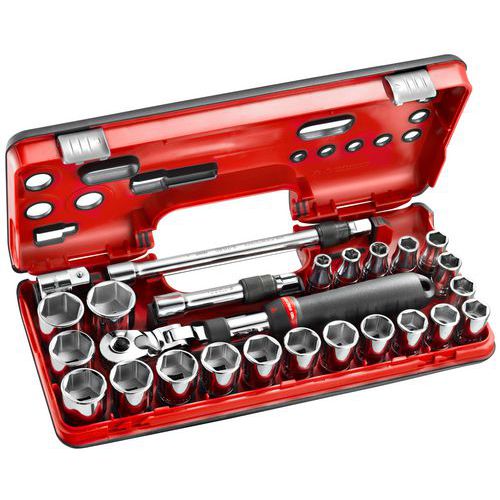 Caixa com roquete extensível 1/2”