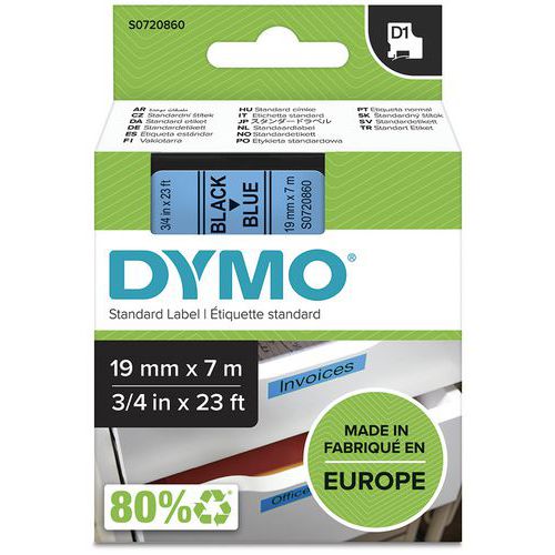 Cassete de fita D1 com 19 mm de largura – Dymo
