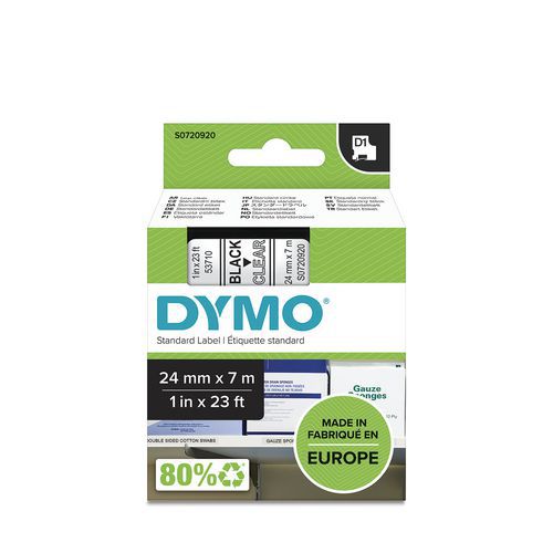 Cassete de fita D1 com 24 mm de largura – Dymo