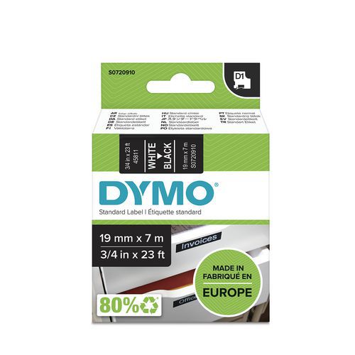 Cassete de fita D1 com 19 mm de largura – Dymo