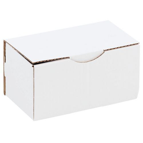 Caixa de expedição em cartão kraft multiusos – com lingueta – branco