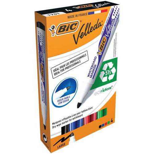 Marcador Velleda 1701 – Apagável a seco – Bic