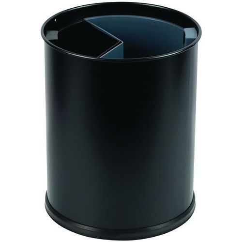 Caixote de lixo separação preta de 13 L – 2 caixas interiores 6,6 L/3,3 L – Probbax