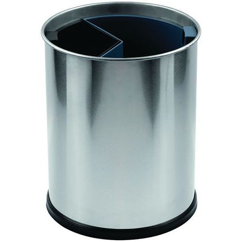 Caixote de lixo separação inox de 13 L – 2 caixas interiores 6,6 L/3,3 L – Probbax